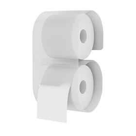 Toiletpapirsholder Med Plads Til Ekstra Rulle I Klar Akryl