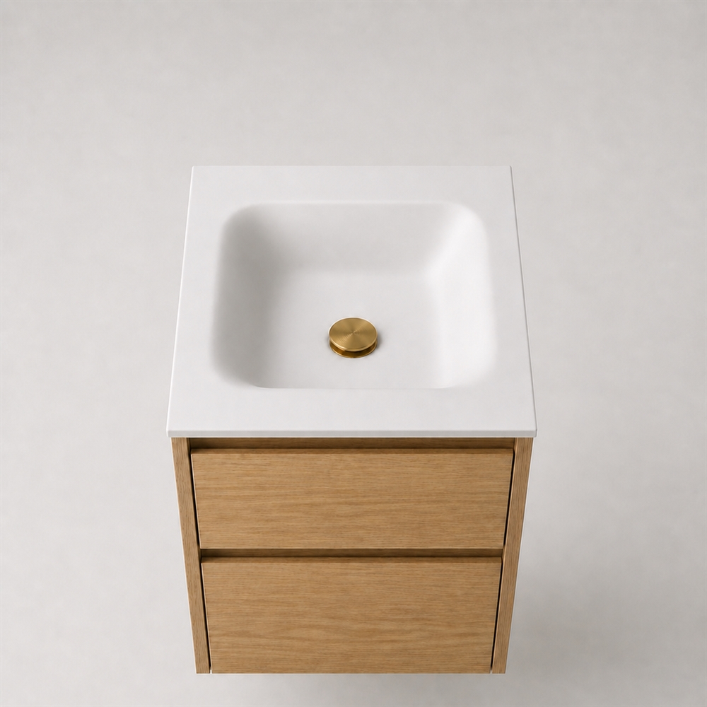 Corian plan vasque 52 cm incl. vasque Type 7, Glacier White