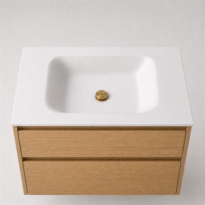 Corian plan vasque 82 cm incl. vasque Lux, Glacier White