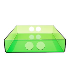 grand plateau de service Vert Acrylique