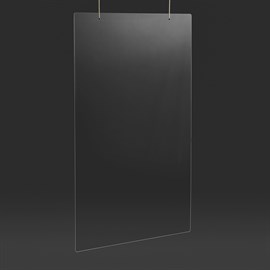 Vitre de suspension en Plexiglas® clair 124 x 67 cm
